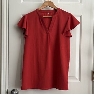 Elegant Ruffle Sleeve Top